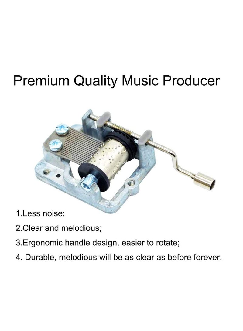 Captaintech Wooden Color Painted Music Box You are My Sunshine Vintage Hand Crank for Wife Wedding Anniversary Birthday - Image 3