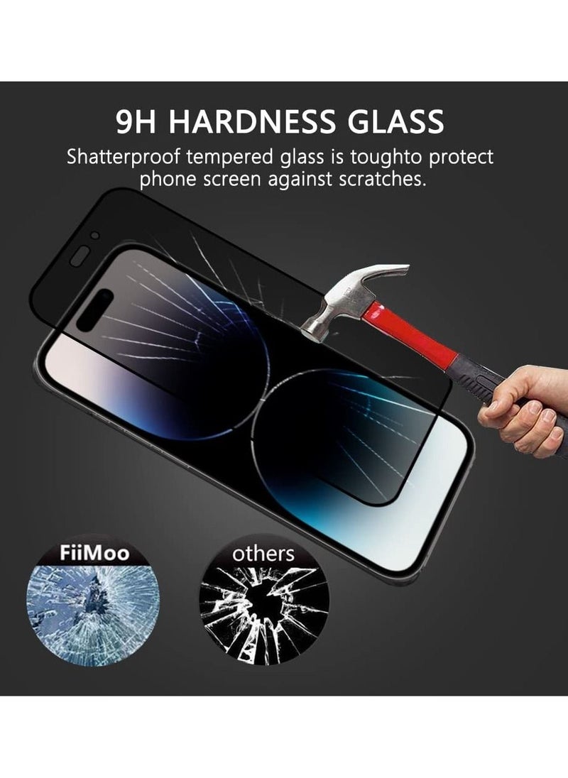 BORTONY Privacy Screen Protector Compatible with 14 Pro Max Privacy [9H Hardness] [Anti-scratch] Anti-spy Tempered Glass Film for Apple iPhone 14 Pro Max, 2 Pack  - Image 5