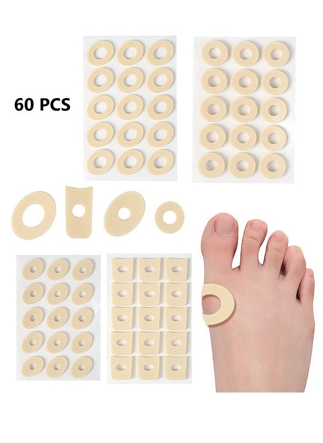 Generic 60 Pcs Foot Corn Removal Plaster Set, Self Stick Adhesive Cushions To Pad and Reduce Pressure From Calluses, Corns, Blisters, Heel Frictions, Self Stick Cushions  - Image 1