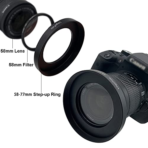 LingoFoto Front Step Up Ring 52mm to 80mm Lens Matte Box Adapter O.D, 52mm Lens Adapter Ring to 77mm Lens Filters/Lens Cap LingoFoto (52mm) - Image 5