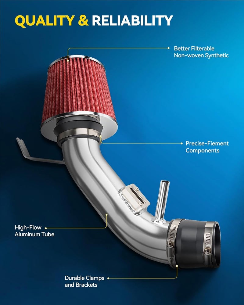 PHILTOP مجموعة سحب الهواء البارد PHILTOP لسيارة نيسان ألتيما 2007 S 2.5L L4 بنزين - Image 4