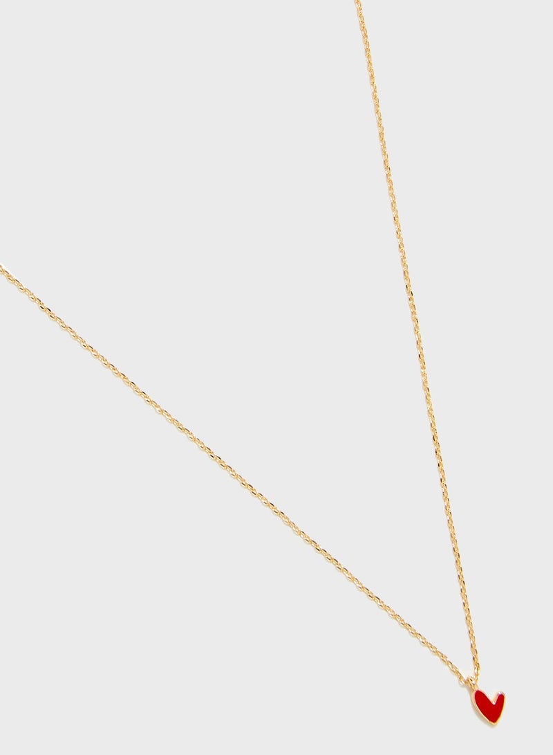 جينجر عقد بقلادة قلب  - Image 2