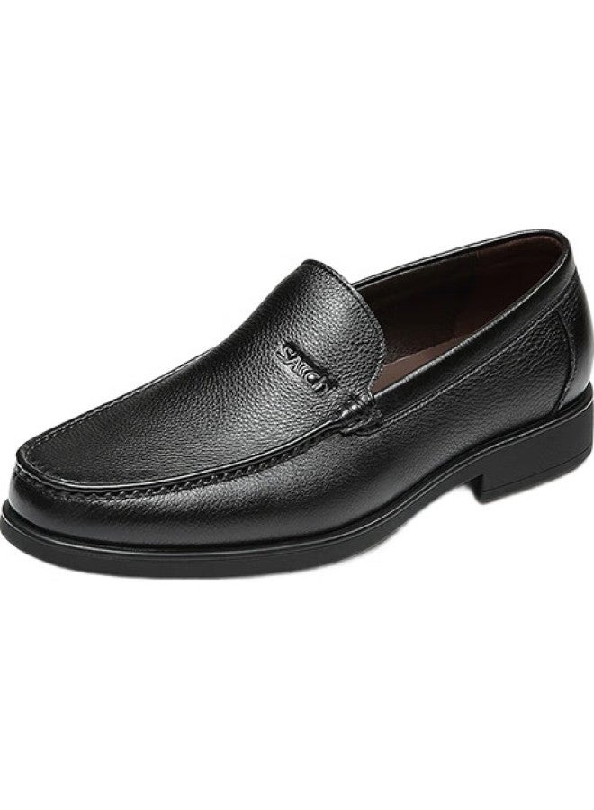 Satchi Men'S Slip-On Leather Business Casual Shoes 21782037Z Black A 41 - Image 1