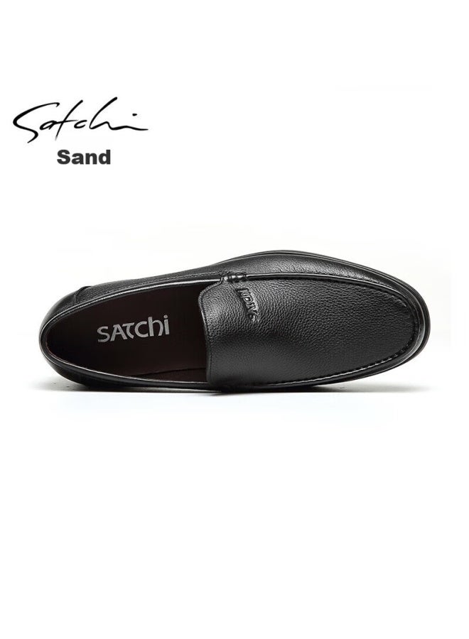 Satchi أحذية رجال جلدية كاجوال سهلة الارتداء 21782037Z سوداء A 41 - Image 3