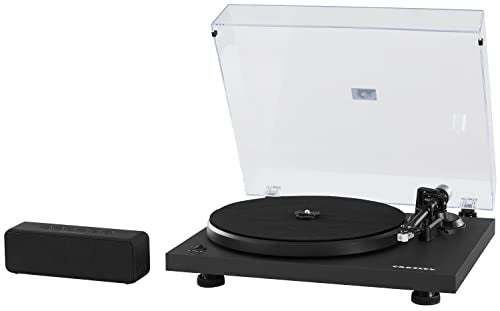 Crosley CSeries Bundle BeltDrive Bluetooth Turntable Record Player with S300 Speaker Black - Image 1