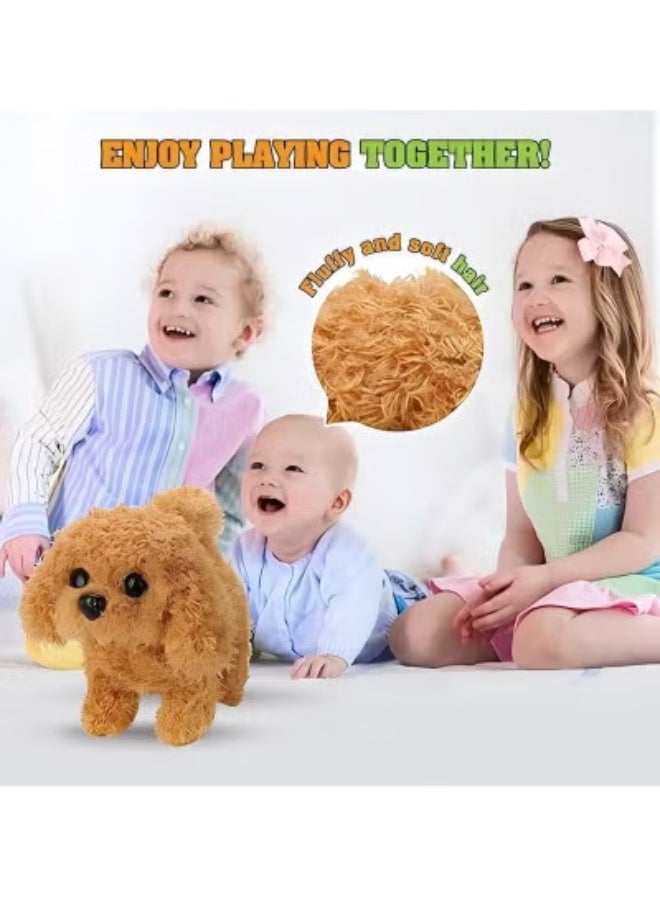 HalaKids Plush Teddy Toy Puppy Electronic Interactive Pet Dog - Walking, Barking, Tail Wagging, Stretching Companion Animal for Kids Children - Image 5