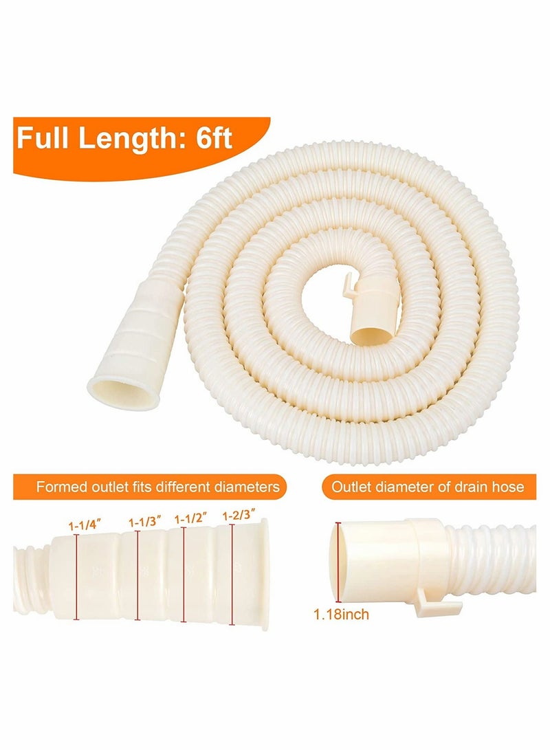Excefore Drain Hose Washing Machine Extension Kit, Universal Fit All Drain Hose, 2mwith Extension Adapter and Hose Clamps, 2 PCS  - Image 5