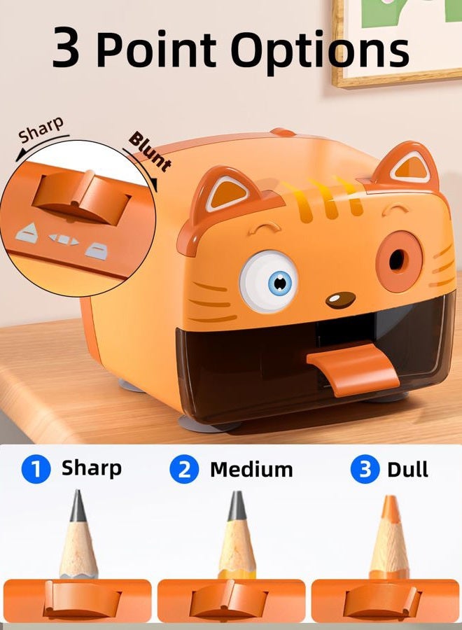 ZMOL Heavy Duty Electric Pencil Sharpener for Classroom,Cute Pencil Sharpener Plug in for Kids,Auto-Stop Pencil Sharpeners Plug in for No.2 / Colored Pencil - Image 3