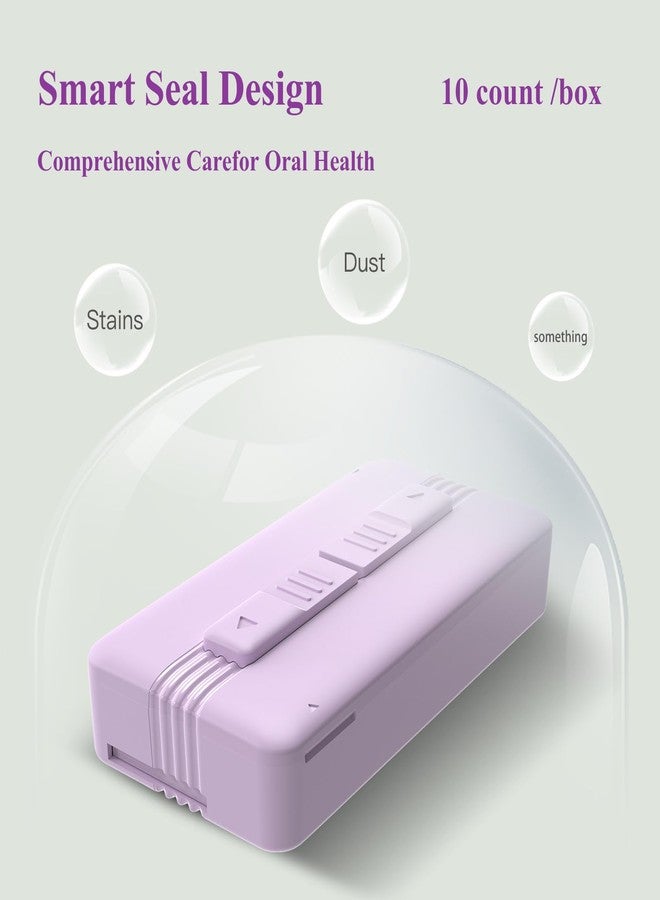 LIAMOSS Shred Resistant Twin line Dental Floss Picks Dispenser-2 Box 20Count Lime Flavor Double line Flosser Portable Case-Best Dental Tools for Oral Care-The Ultimate Floss Storage Solution(Purple) - Image 4