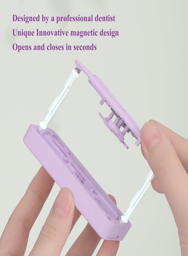 LIAMOSS Shred Resistant Twin line Dental Floss Picks Dispenser-2 Box 20Count Lime Flavor Double line Flosser Portable Case-Best Dental Tools for Oral Care-The Ultimate Floss Storage Solution(Purple) - Image 5