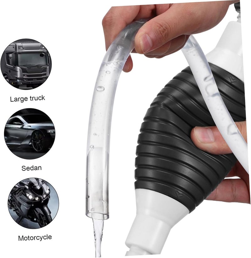 ABOOFAN Manual Fuel Transfer Siphon Pump Plastic Stainless Steel Water Oil Siphon Pump - Image 3