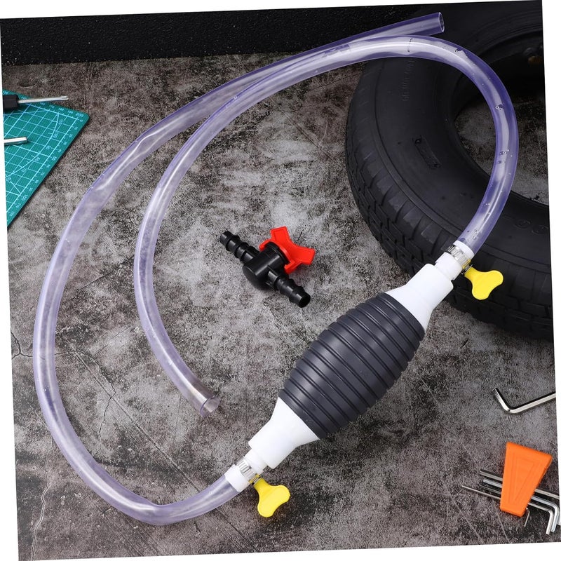 ABOOFAN Manual Fuel Transfer Siphon Pump Plastic Stainless Steel Water Oil Siphon Pump - Image 2