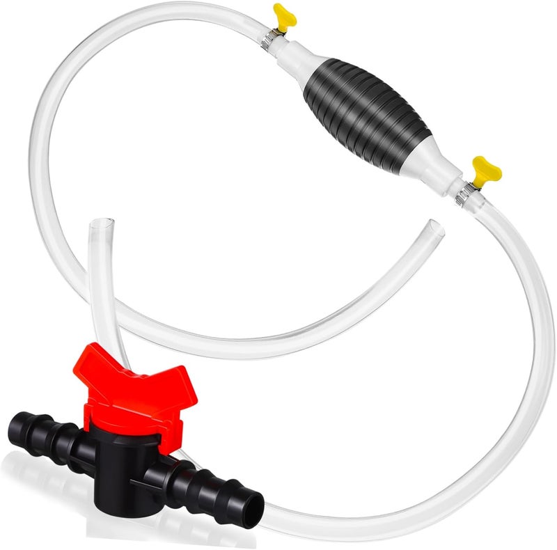 ABOOFAN Manual Fuel Transfer Siphon Pump Plastic Stainless Steel Water Oil Siphon Pump - Image 1