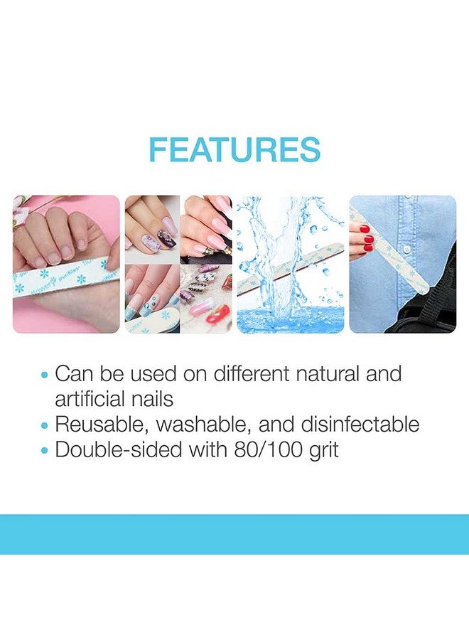 Flowery Flowery Purifiles Standard Pink Core Disinfectable Nail Files, 80/100 Grit, 20 per Pack  - Image 4