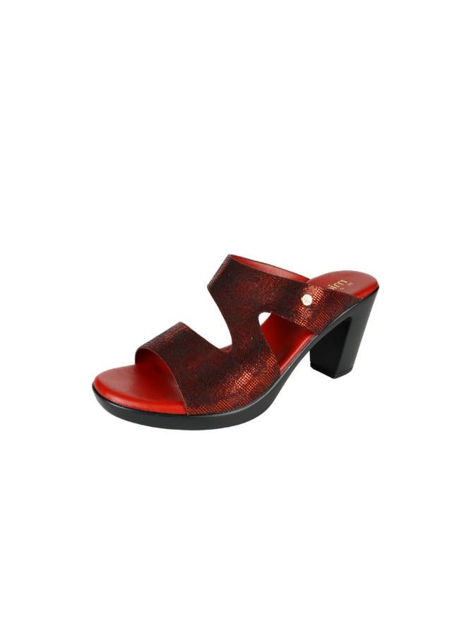 Michelle Morgan 092-2761 Michelle Morgan Ladies Fashion Heeled Sandals 214RJ993  Bordo - Image 3