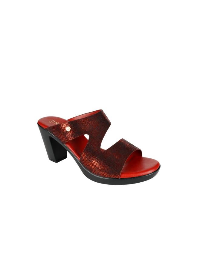 Michelle Morgan 092-2761 Michelle Morgan Ladies Fashion Heeled Sandals 214RJ993  Bordo - Image 1