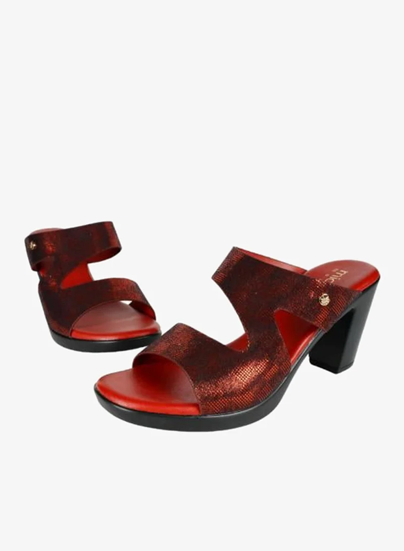 Michelle Morgan 092-2761 Michelle Morgan Ladies Fashion Heeled Sandals 214RJ993  Bordo