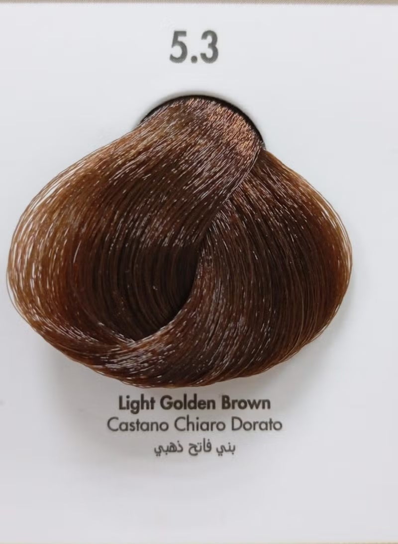VIZO PROFESSIONAL VIZO Permanent Hair Color Cream No.5.3 Light Golden Brown 120ML - Image 2