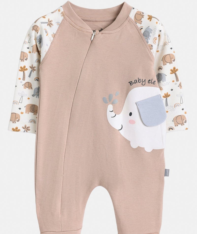 Junior Baby Boys Baby Elephant Romper - Image 1