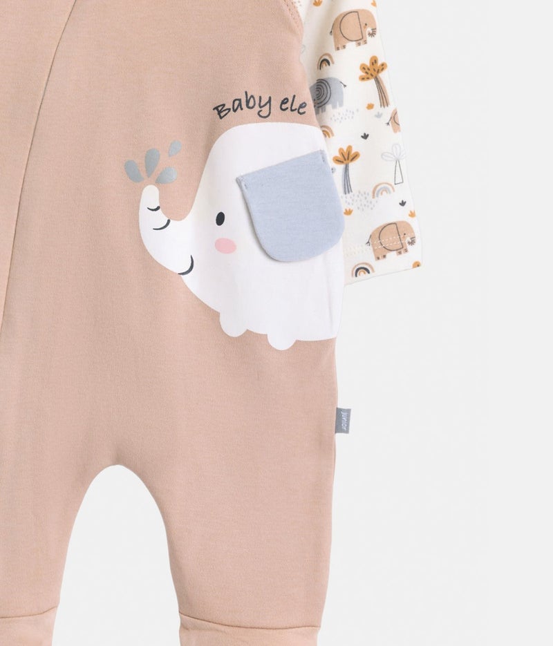 Junior Baby Boys Baby Elephant Romper - Image 2