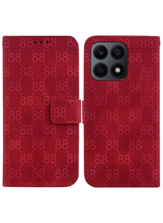 Green Tiger Case For Honor X8a Double 8-shaped Embossed Leather Phone Case - Image 1