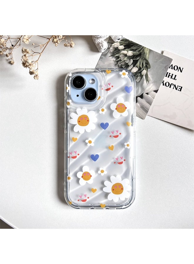 NIBEMINENT Smiling Daisy Protective TPU Case Cover For iPhone 16 Plus Clear - Image 1