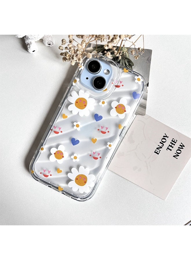 NIBEMINENT Smiling Daisy Protective TPU Case Cover For iPhone 16 Plus Clear - Image 2