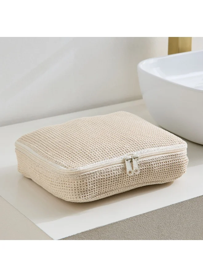 Home Box Bella Oat Large Waffle Box Pouch - 24x20x5 cm