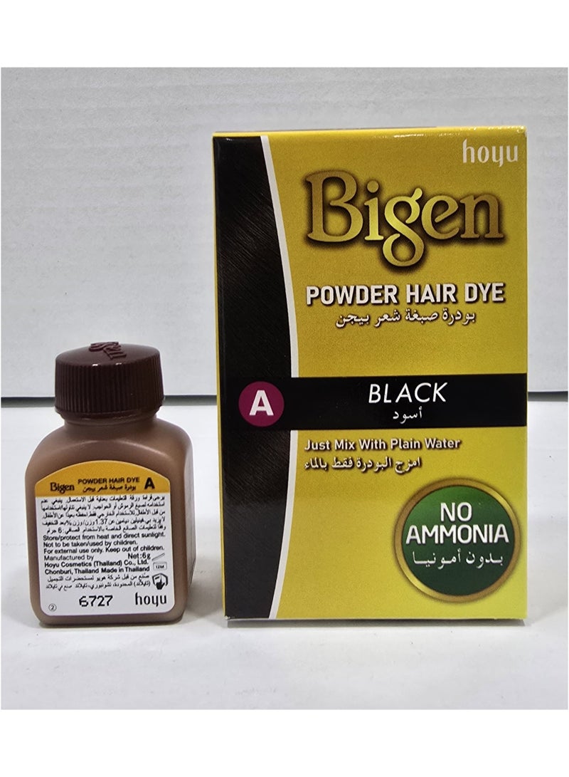 بايجن 3 قطع من صبغة الشعر البودرة بيجين A (أسود) - Image 2