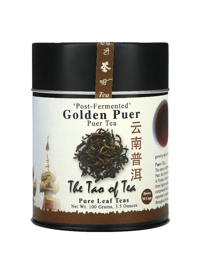 The Tao of Tea, Golden Puer Tea, Post-Fermented, 3.5 oz (100 g)
