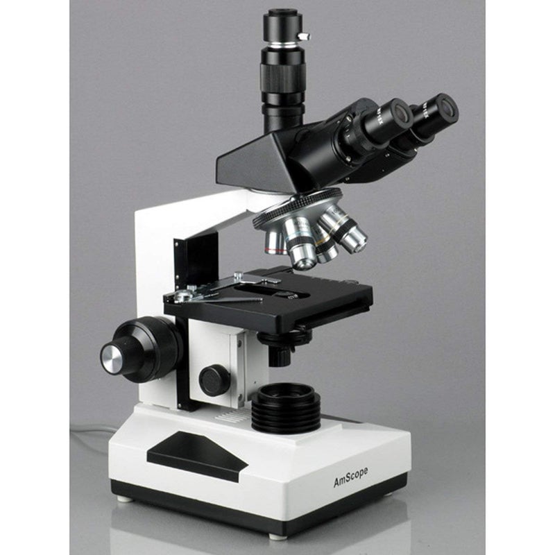 AmScope AmScope 40X2000X LED Trinocular Biological Compound Microscope White T490BLED  - Image 4