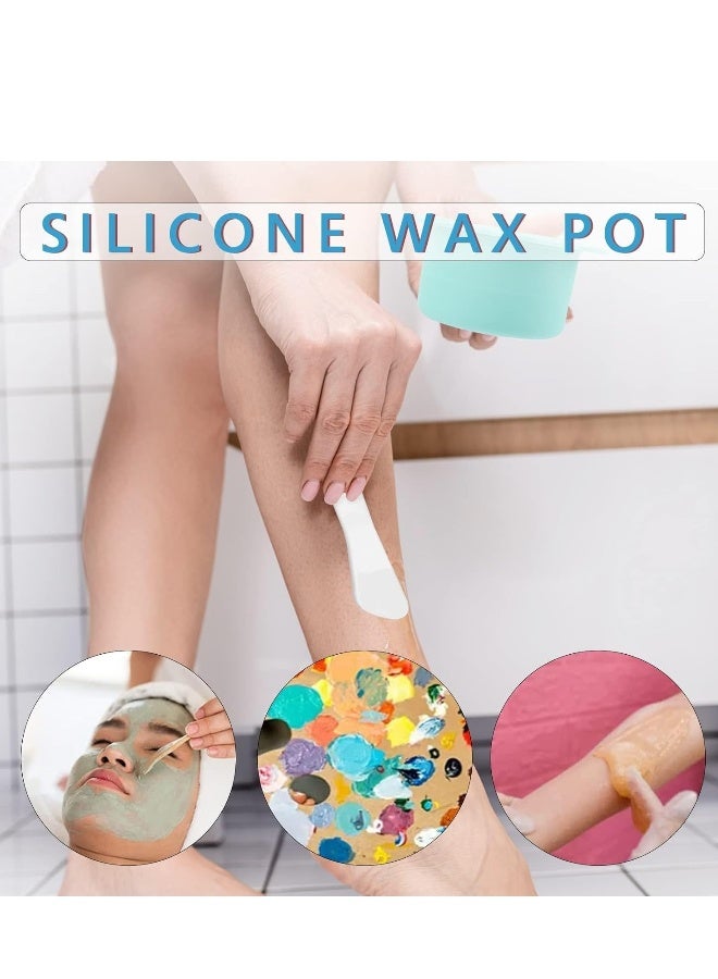 Silicone Wax Warmer Pot, Non-Stick Wax Pot Silicone Bowl Replacement, Reuse Waxing Bowl, Wax Melt Warmer Liner With 2Pcs Silicone Spatulas for Hair Removal  - Image 5