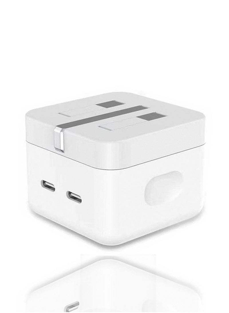 IPhone 40W fast charger | USB C-wall fast charger, dual port output of 20W each independent output, compatible with iPhone 16/15/Pro Max/Pro/Plus and all C-type phones