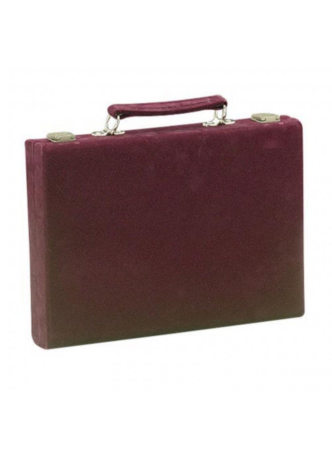 CHH 18" Recreational Velvet Backgammon Board Game Case, Burgundy - Image 2