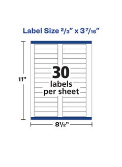 AVERY File Folder Labels With Trueblock Technology, Permanent Adhesive, 2/3" X 3-7/16", Laser/Inkjet, 750 Labels (08366)  - Image 4