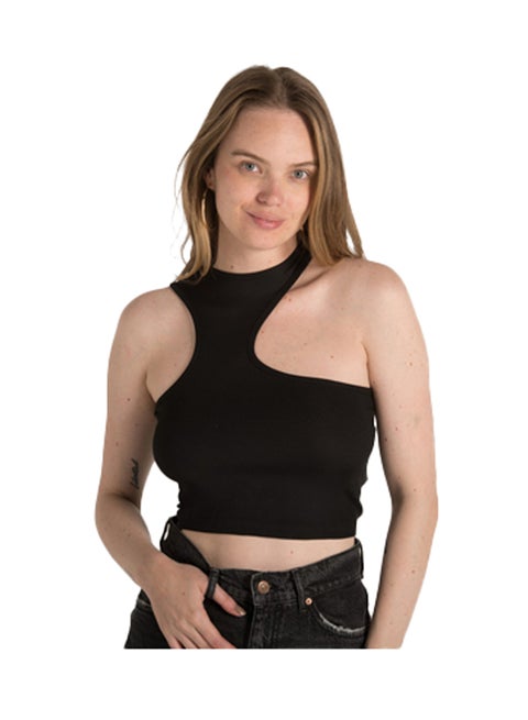 Ribbed Top With Wide Straps