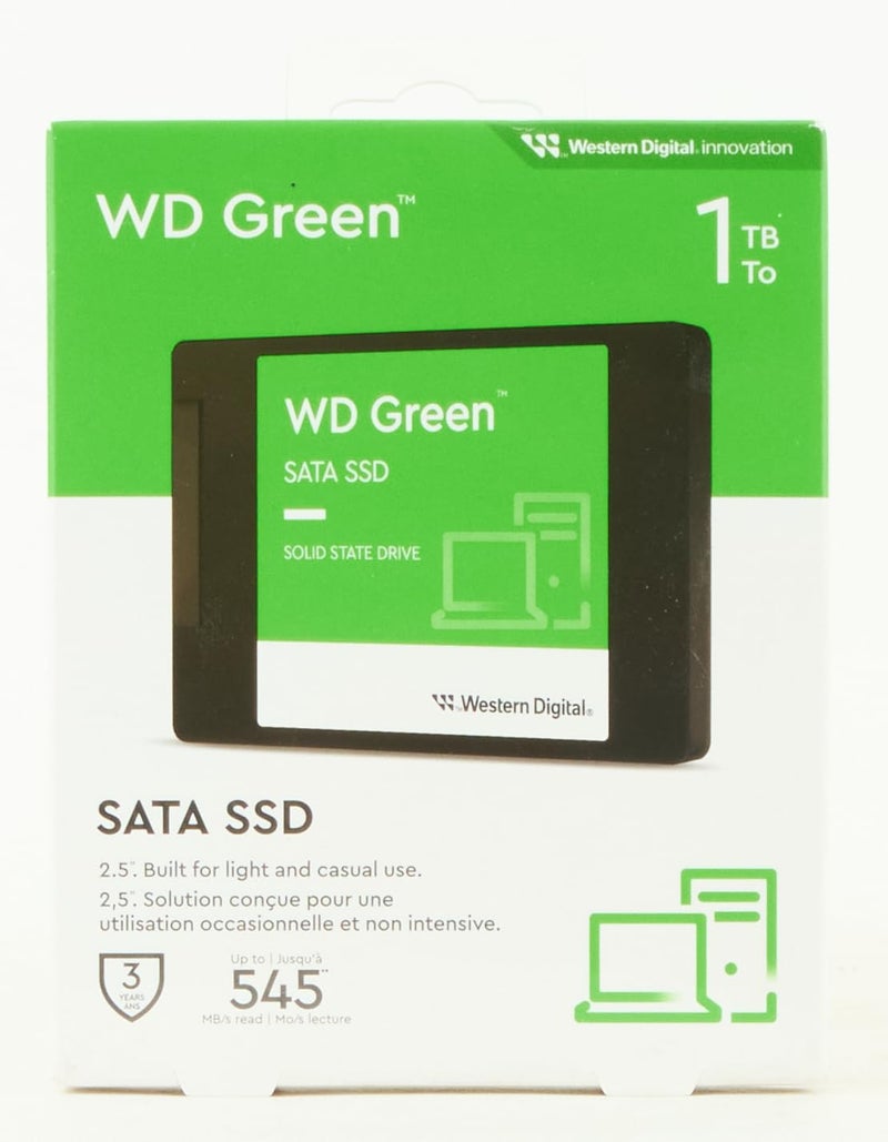 Western Digital WD Green SATA 1TB, Up to 545MB/s, 2.5 Inch/7 mm, 3Y Warranty, Internal Solid State Drive (SSD) (WDS100T3G0A) - Image 4