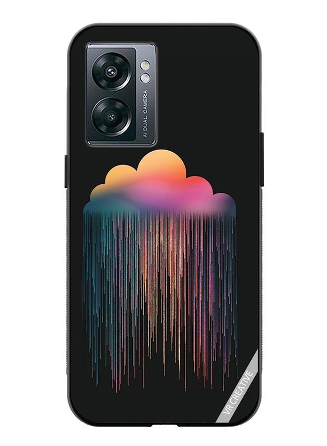 VR CREATIVE Protective Case Cover For OnePlus Nord N300 Colourfull Rain Design Multicolour - Image 1