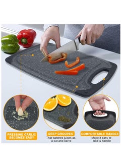 Plastic Cutting Board, Kitchen Cutting Board,3 Pieces Dishwasher Safe Chopping Boards with Juice Grooves, Easy Grip Handle, Non-Slip, with Grinding Area for Grinding Garlic and Ginger - pzsku/Z63833FCFFA1439B64CE2Z/45/_/1716018679/8c914ae3-8c0b-4798-9377-7f7583efabb5