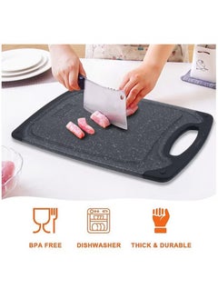 Plastic Cutting Board, Kitchen Cutting Board,3 Pieces Dishwasher Safe Chopping Boards with Juice Grooves, Easy Grip Handle, Non-Slip, with Grinding Area for Grinding Garlic and Ginger - pzsku/Z63833FCFFA1439B64CE2Z/45/_/1716018788/b63545c3-0b23-49d4-bb3a-43323d600c9e