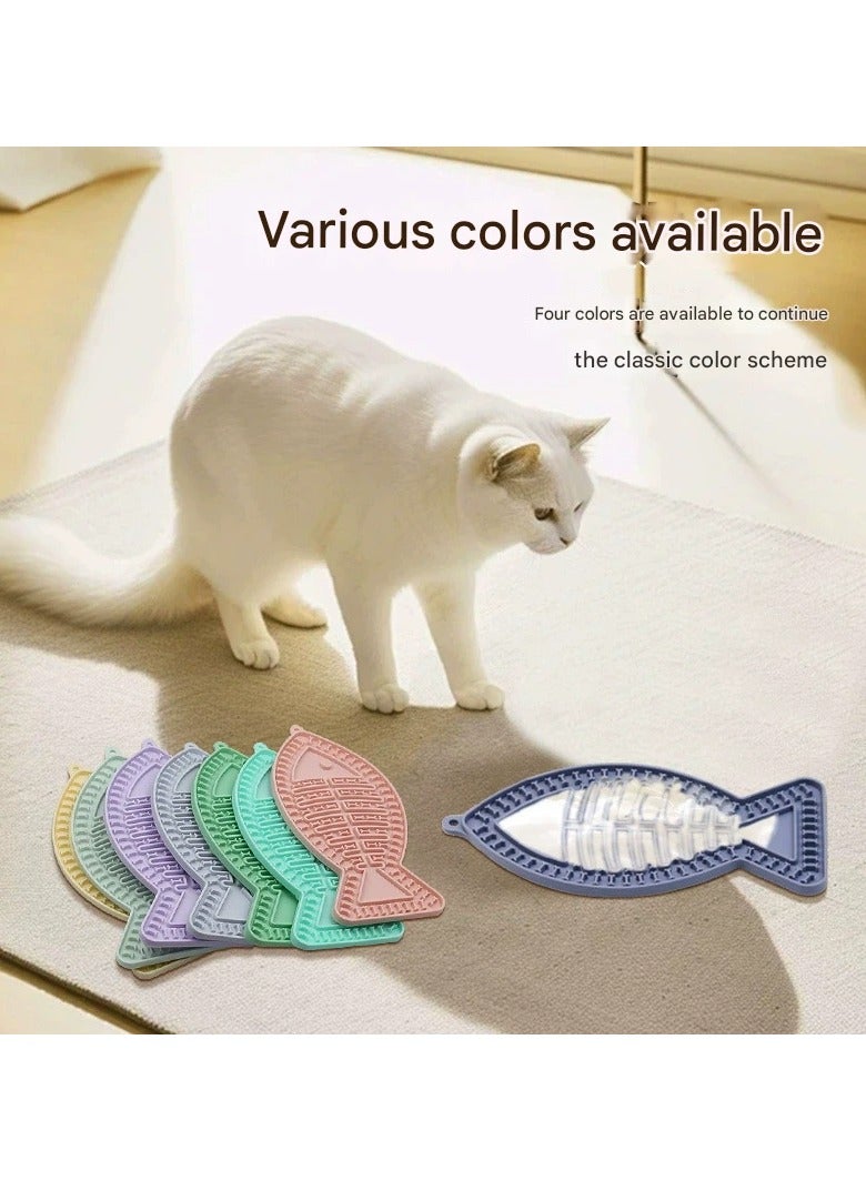 Goolsky Pet Silicone Feeding Mat – Fish-Shaped Design, Anti-Slip Bottom for Cat Dining, Durable - Image 3