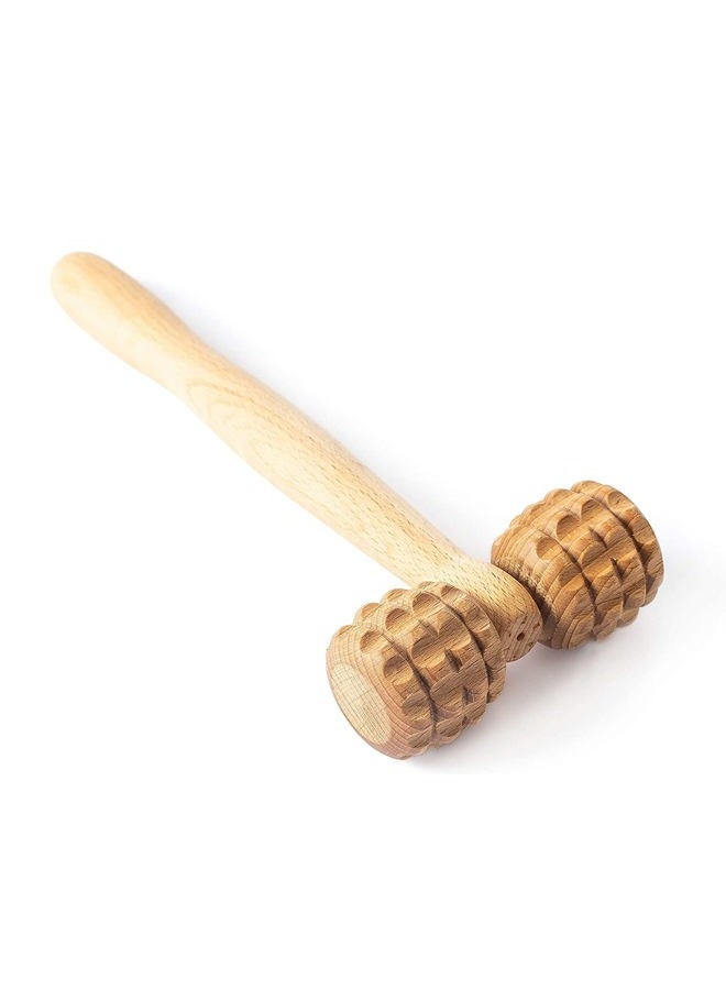 Tuuli Accessories - T-Shape Massage Roller, Body and Face Roller, Multi-Functional Facial Massager, Helps Ease Muscle Tension and Supports Skin Health, Wooden Roller Massager Tool - Image 2