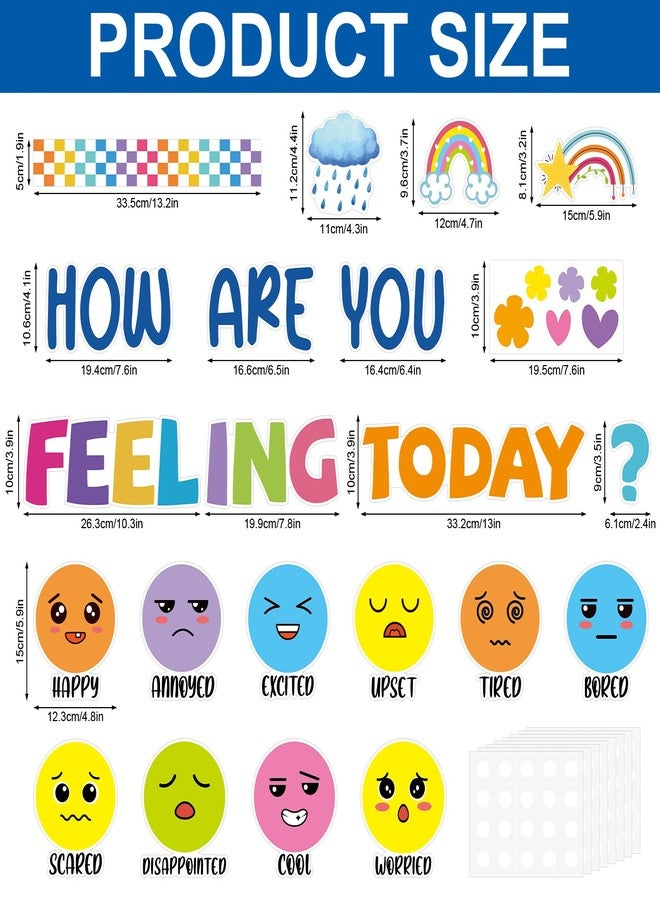Yewfold Feeling Bulletin Board Set Calming Corner Classroom Decor How Are You Feeling Today Mental Health Poster for School Office Home Therapy Calm Down Conrner Wall Decor (Bright) - Image 2