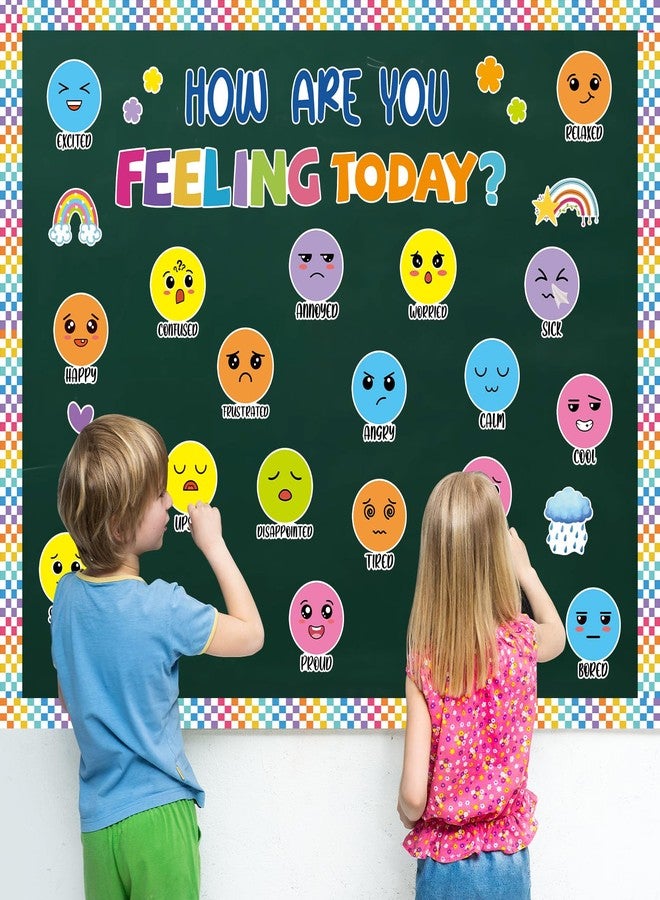 Yewfold Feeling Bulletin Board Set Calming Corner Classroom Decor How Are You Feeling Today Mental Health Poster for School Office Home Therapy Calm Down Conrner Wall Decor (Bright) - Image 4