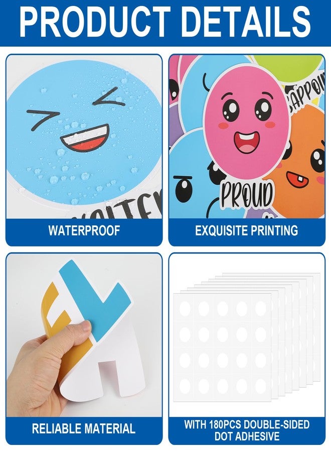 Yewfold Feeling Bulletin Board Set Calming Corner Classroom Decor How Are You Feeling Today Mental Health Poster for School Office Home Therapy Calm Down Conrner Wall Decor (Bright) - Image 3