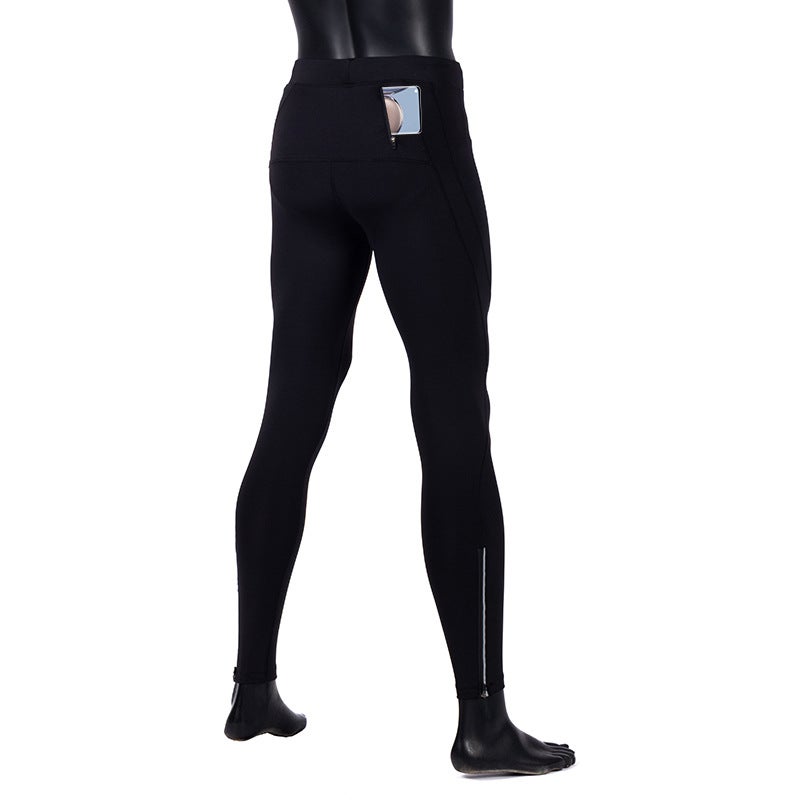 Big Sale Processing Zero-Resistance Track And Field Marathon Running Fitness Training Quick-Drying Zipper Pocket Sports Tight Pants - Image 1