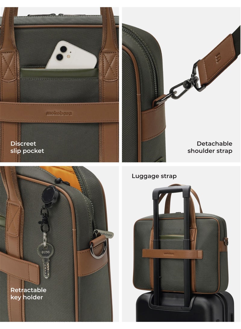 Mokobara The Decaf Briefcase - Nylon Material | Green Energy, Green  - Image 5