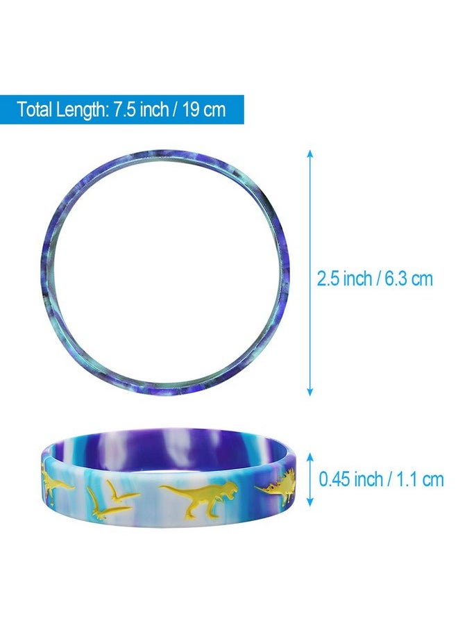 Heqishun Heqishun Dinosaurs Silicone Wristbands 30 Pack Dinosaurs World Jurassic Party Supplies for Dinosaurs Theme Party Favors Gifts Bags Stuffers  - Image 4