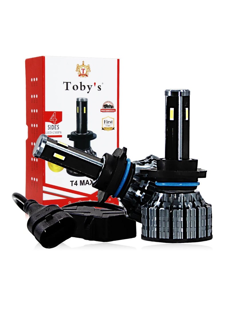 Toby's - 2 Pieces 9005 Car LED Headlight Bulbs Original 60W Power 6000 Lumens With Color Temperature 6500K - Image 1