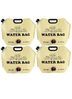 Meetion Pack Of 4, 8L Portable Water Bag Folding Bucket Water Container Jug Bottle Pouch Outdoor Travel Camping with Handle Camping Supplies  - Image 1